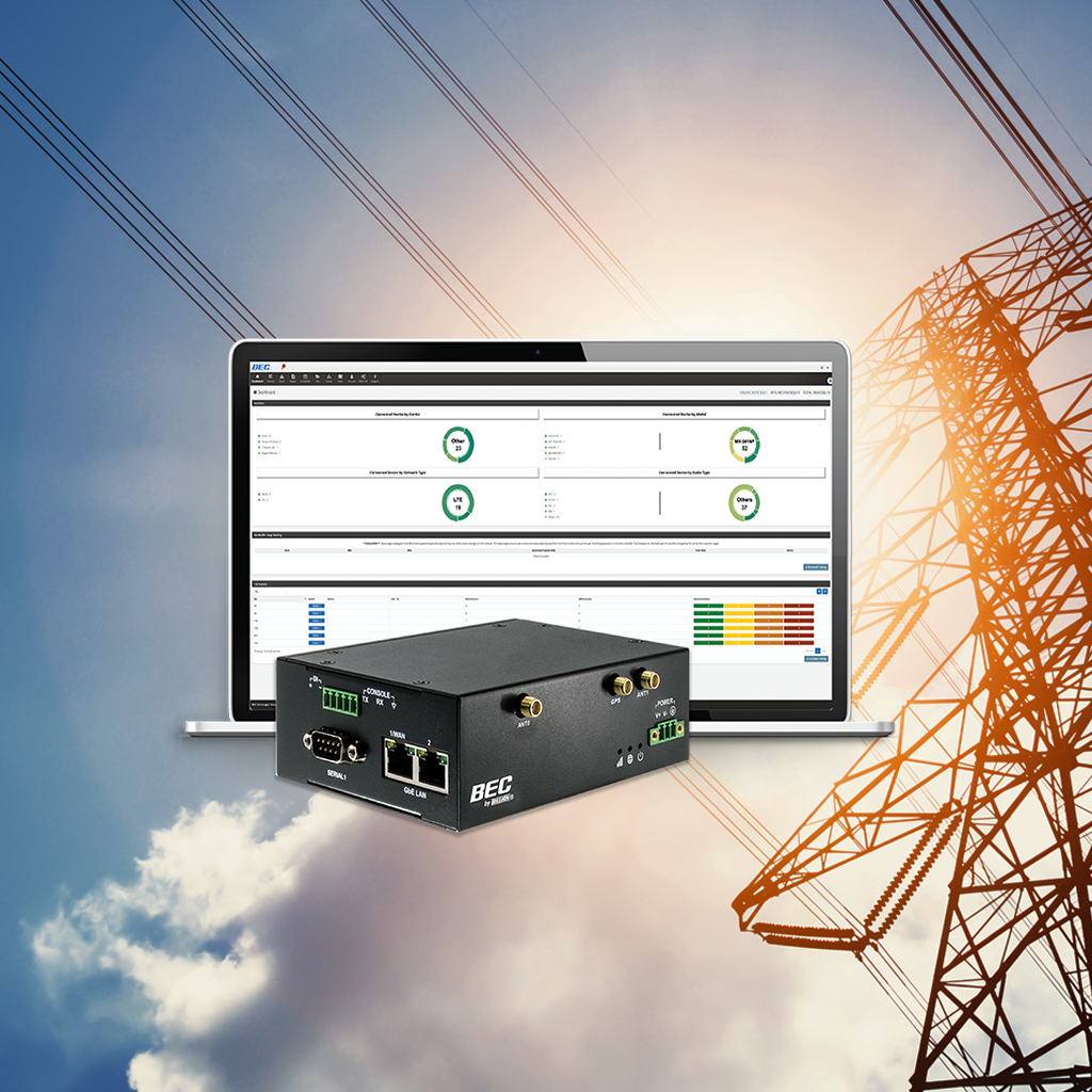 BEC's edge solution for Utility netowrk – MX-220-UT-5G Industrial Router with BECentral® Management